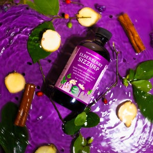 Veganer Holundersirup | Roher Apfelessig, gesüßt mit Bio-Ahornsirup