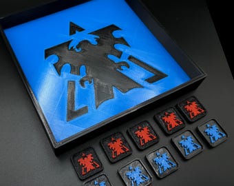 Faction Dice Tray and Activation Tokens for Terran in StarCraft Tabletop Miniatures Game