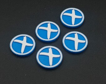 Weapon X Tokens for Marvel Crisis Protocol MCP, Affiliation Markers Set of 5 or 10, 3D Printed Tabletop Gaming Accessory