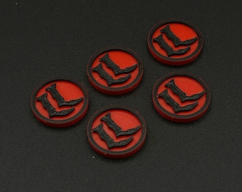 Legion of the Lost Tokens for Marvel Crisis Protocol MCP, Affiliation Markers Set of 5 or 10, 3D Printed Tabletop Gaming Accessory