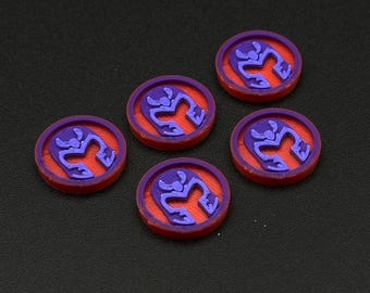 Brotherhood of Mutants Tokens for Marvel Crisis Protocol MCP, Affiliation Markers Set of 5 or 10, 3D Printed Tabletop Gaming Accessory
