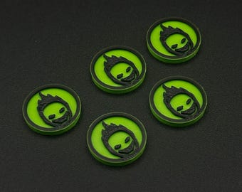 Dark Dimension Tokens for Marvel Crisis Protocol MCP, Affiliation Markers Set of 5 or 10, 3D Printed Tabletop Gaming Accessory