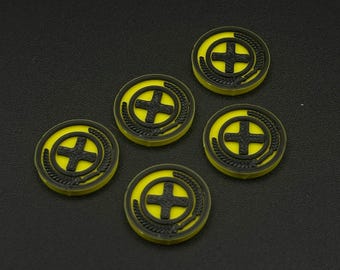 New Mutants Tokens for Marvel Crisis Protocol MCP, Affiliation Markers Set of 5 or 10, 3D Printed Tabletop Gaming Accessory
