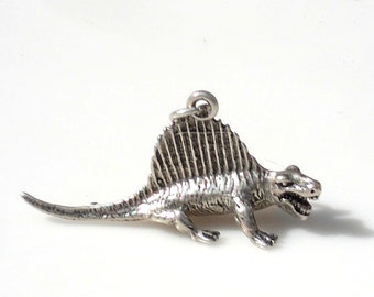 Vintage Sterling Silver Dinosaur Charm - Dimetrodon