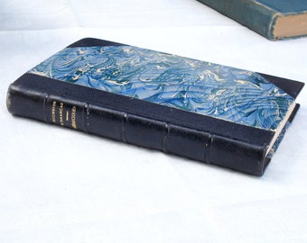 Antique French Book – 1890 Memoirs, Marbled Cover