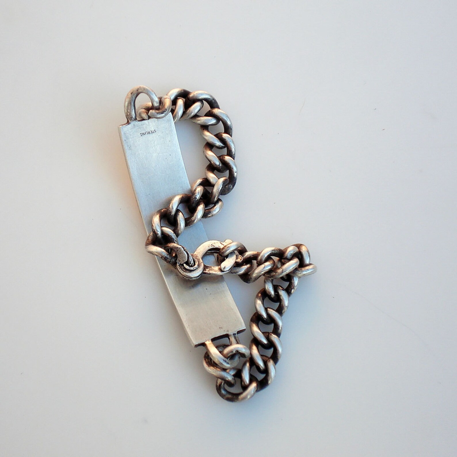 Vintage Sterling Silver ID Bracelet 1950s Etsy