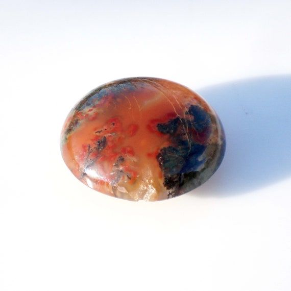 Antique Carved Agate Collar Button - image 3