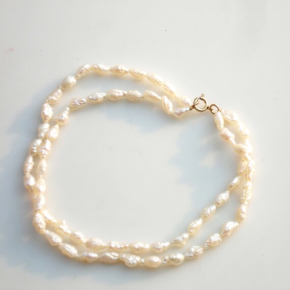 Vintage Double Strand Fresh Water Pearl Bracelet 14k Gold Clasp New Old Stock Etsy Canada