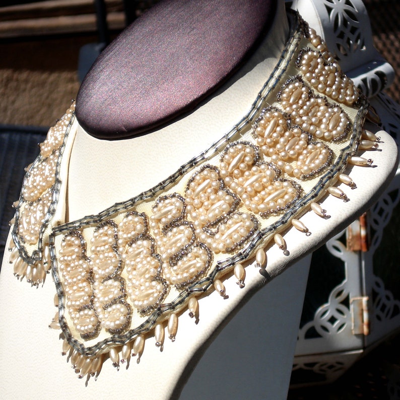 Made in Japa Vintage Fancy Beaded Collar