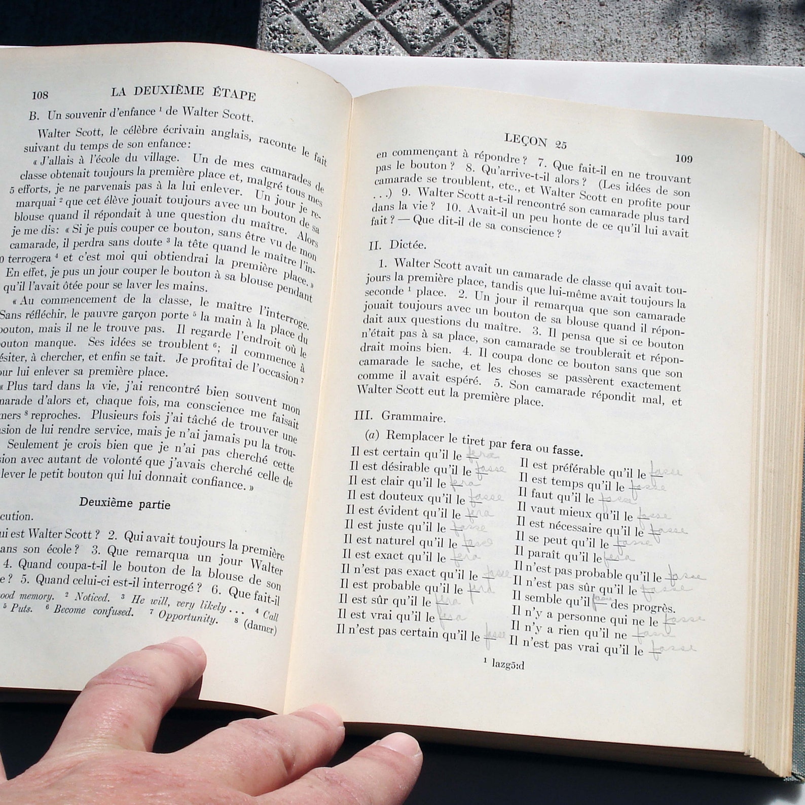 Vintage French Language Textbook La Deuxième Étape ©1940 Etsy