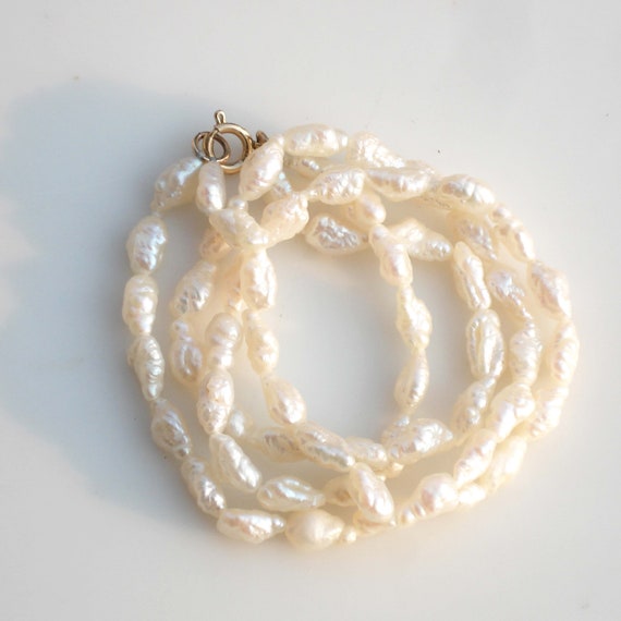 Vintage Double Strand Fresh Water Pearl Bracelet … - image 3