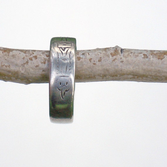 Vintage Sterling Silver Ring - Folk Art