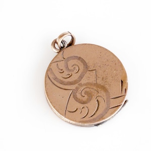 Antique Rose Gold Coin Syle Locket or Fob - Late Victorian