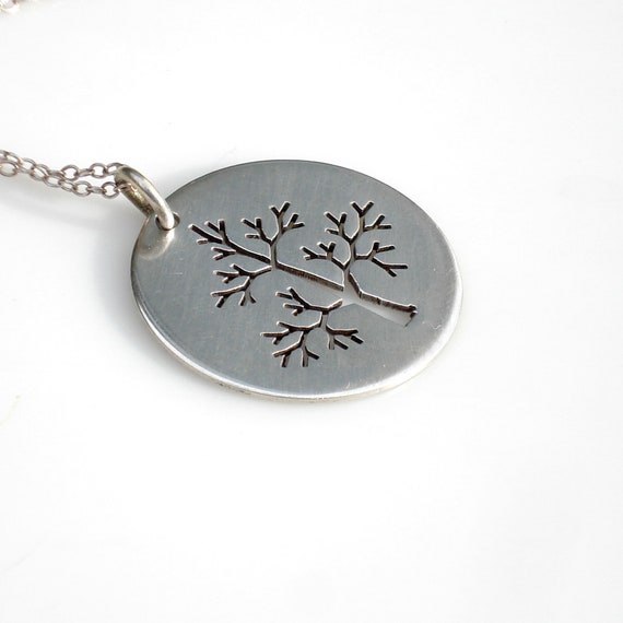 Vintage Sterling Silver Tree Pendant & Chain - image 9