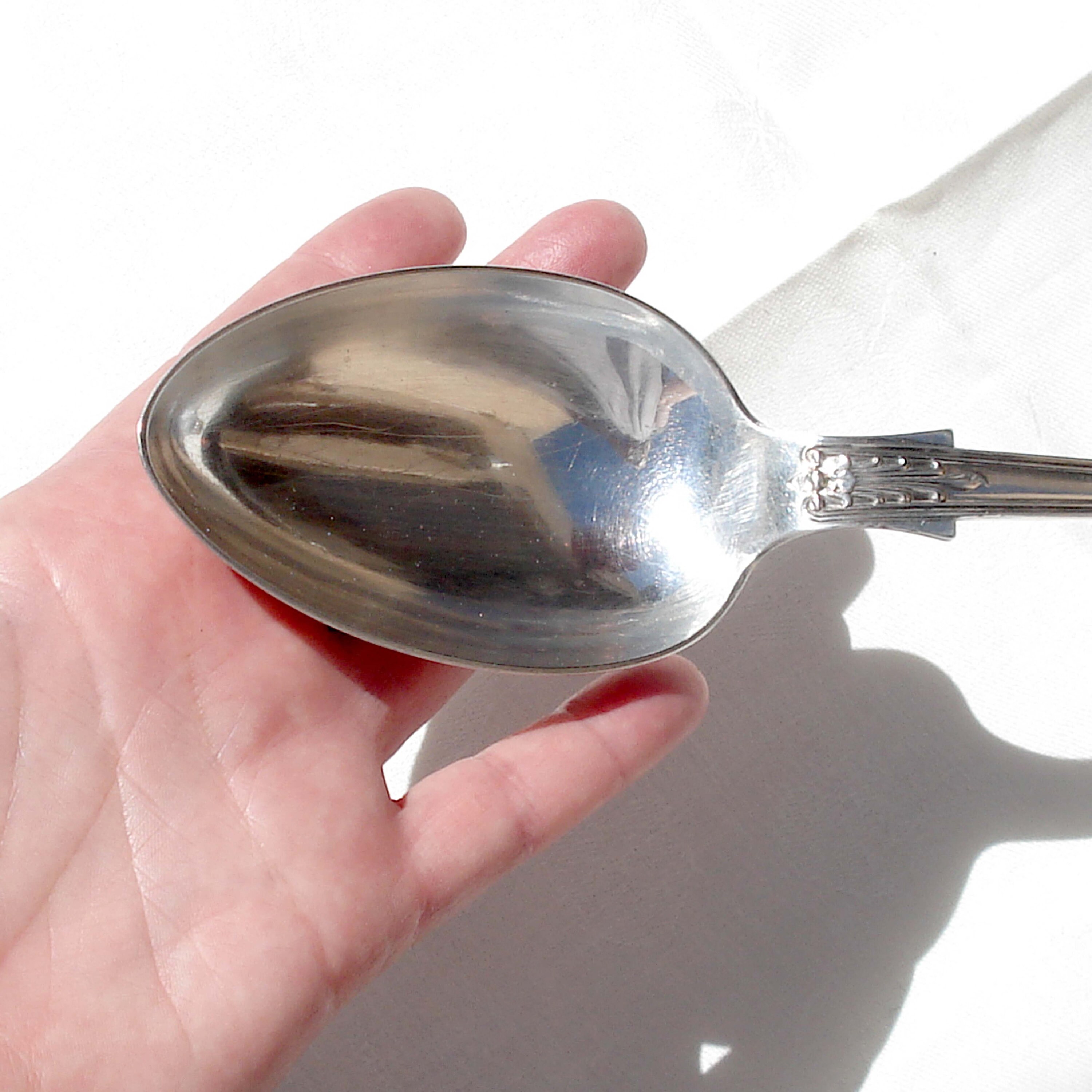 Extra Large Silver Plate Serving Spoon 13 Inches Etsy