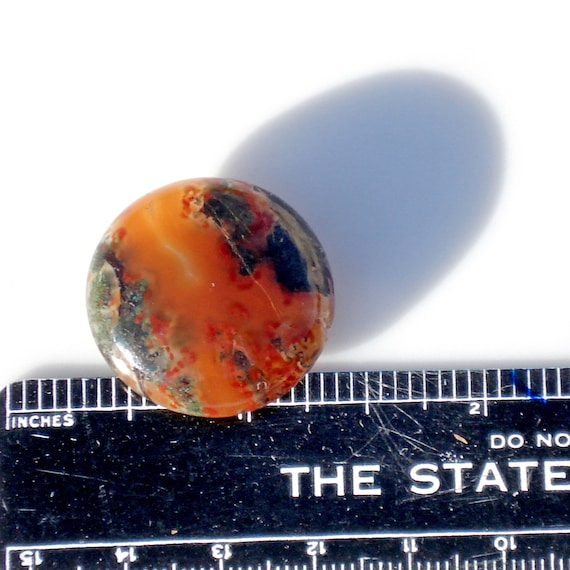 Antique Carved Agate Collar Button - image 6