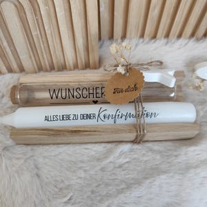 Geldgeschenk Geschenkset Kommunion Konfirmation Taufe Geschenk Wunscherfüller Tischdeko Karte Fisch Glückwünsche Kleinigkeit Gastgeschenk
