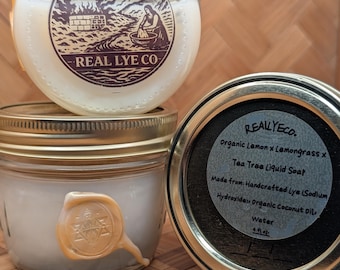 Organic Body Wash | Handmade Lye | For Sensitive Skin| Coconut Oil Soap | Vegan & Natural