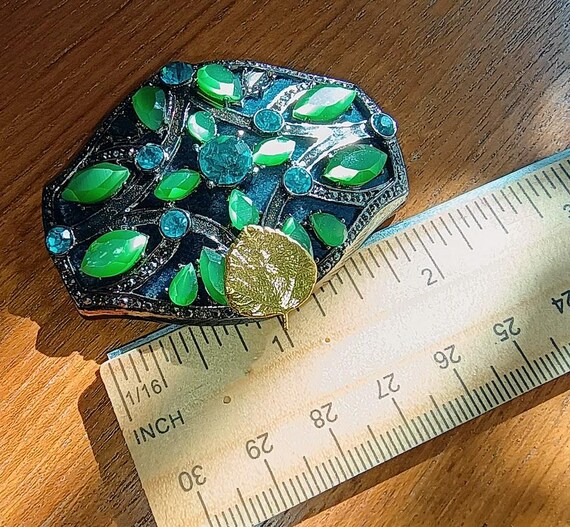 Vintage MONET Rhinestone Brooch with Gold-Dipped … - image 5