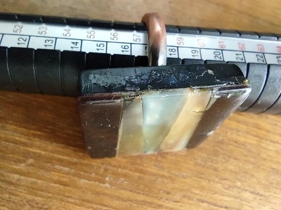 1960s Mod Abalone Statement Ring Size 8--Vintage … - image 18