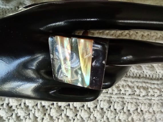 1960s Mod Abalone Statement Ring Size 8--Vintage … - image 14