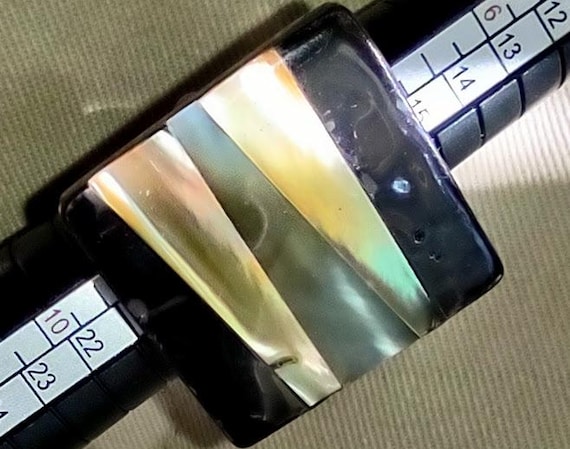 1960s Mod Abalone Statement Ring Size 8--Vintage … - image 3