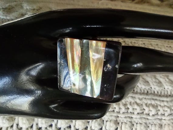 1960s Mod Abalone Statement Ring Size 8--Vintage … - image 15