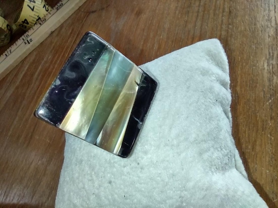 1960s Mod Abalone Statement Ring Size 8--Vintage … - image 9