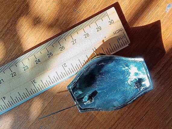 Vintage MONET Rhinestone Brooch with Gold-Dipped … - image 6