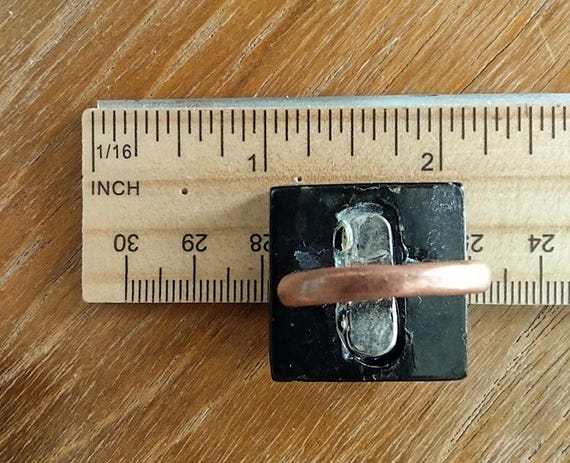 1960s Mod Abalone Statement Ring Size 8--Vintage … - image 6