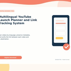 Multilingual YouTube Launch Planner and Link Tracking System