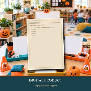 Halloween 2026-2027 Classroom Party Stations Printable, 5 Independent 10 Minute Activities, Elementary School Rotation Games PDF image 8