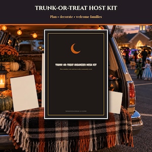 Trunk or Treat Organizer Kit Printable, Vehicle Map Safety Checklist Voting Ballots Awards Signs, School Church HOA Halloween 2026-2027 image 1