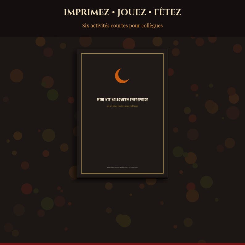 Mini Kit Halloween 2026-2027 Entreprise à Imprimer, 6 Jeux Rapides Collègues, Quiz Défi Bureau Vote Costumes PDF Français image 5