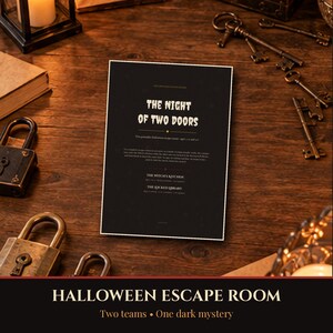 Printable Halloween 2026 Escape Room for Kids and Adults, 2 Games in 1, Family Party Game with 11 Puzzles, A4 + US Letter image 1