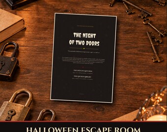 Printable Halloween 2026 Escape Room for Kids and Adults, 2 Games in 1, Family Party Game with 11 Puzzles, A4 + US Letter
