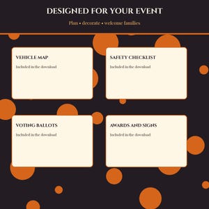 Trunk or Treat Organizer Kit Printable, Vehicle Map Safety Checklist Voting Ballots Awards Signs, School Church HOA Halloween 2026-2027 image 4