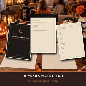 Bingo de Halloween 2026 para imprimir em francês, 60 cartelas exclusivas, jogo para família/sala de aula/grupos grandes, cartelas de chamada em PDF, formato A4/Carta imagem 2