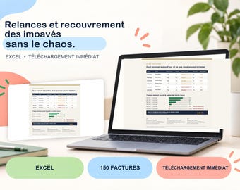 Reminders and recovery of unpaid debts - Excel model, 150 invoices, four-level cadence, compensation of 40 EUR