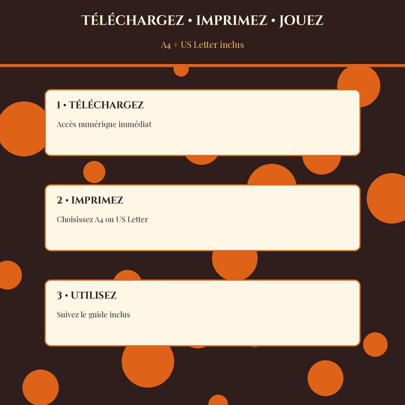 Bingo de Halloween 2026 para imprimir em francês, 60 cartelas exclusivas, jogo para família/sala de aula/grupos grandes, cartelas de chamada em PDF, formato A4/Carta imagem 6