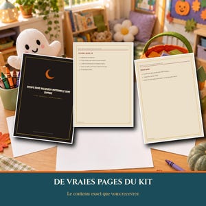 Gra ucieczki Halloween 2026 dla przedszkolaków – do druku, nie wymaga czytania, gra dla dzieci w wieku 4-6 lat – piktogramy, kolory, kształty, plik PDF do domu i klasy zdjęcie 2