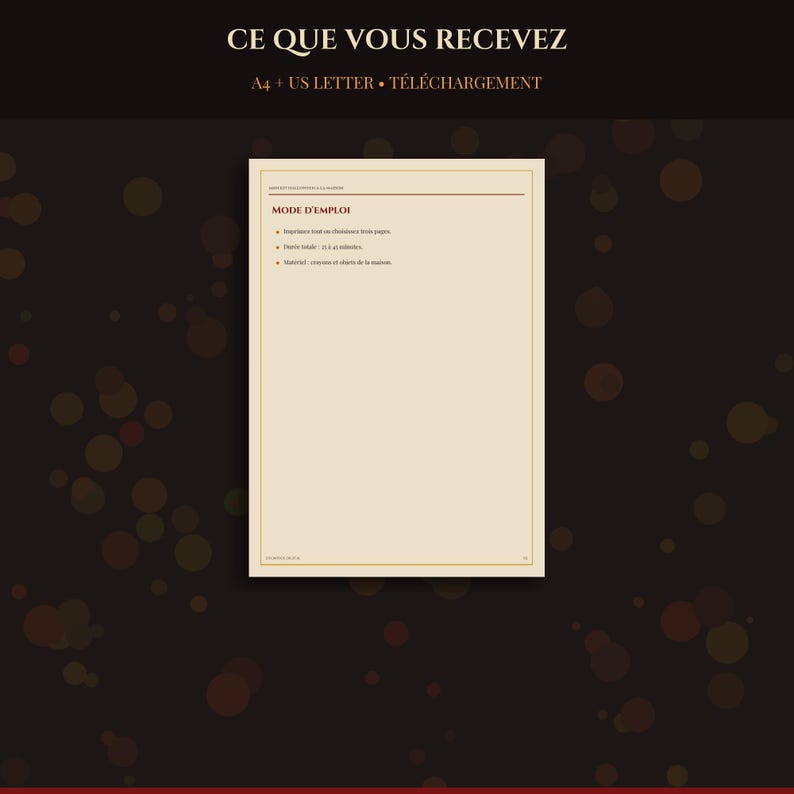 Mini Kit Halloween 2026 à la Maison à Imprimer, 6 Jeux Rapides Famille, Chasse Objets Quiz Défis PDF Français image 2