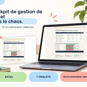 Project Management Cockpit - 7-tab Excel template, 52-week earned value, RACI matrix and RAID log