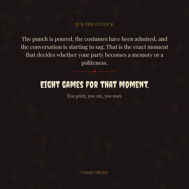 8 Halloween 2026 Party Games Printable for Adults, Quiz Bingo Charades Trivia, Halloween Game Bundle PDF, Instant Download, A4 + US Letter image 7
