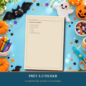 Mini Halloween 2026-pakket voor kinderen om te printen, 6 activiteiten voor kinderen van 5-10 jaar: bingo, mime, tekenen, speurtocht (pdf, Frans) afbeelding 6
