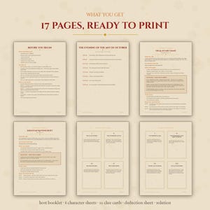 Printable Murder Mystery Game for 6-10 Players, Halloween 2026 Dinner Party Game, 1920s Manor Whodunit, Instant Download PDF, A4 + US Letter image 2