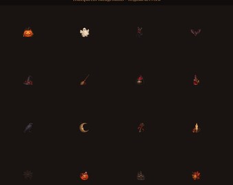 Halloween PNG Image Pack, 16 Transparent Vintage Clipart Illustrations, Pumpkin Ghost Cat Bat Witch Digital Download ZIP
