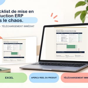 ERP production deployment checklist - Excel template, 14 steps from D-30 to D+30