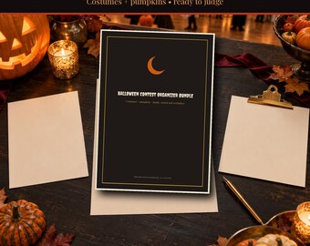 Halloween 2026-2027 Contest Organizer Printable, Costume and Pumpkin Carving Ballots, Judging Sheets Awards Certificates, Instant Download