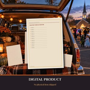 Trunk or Treat Organizer Kit Printable, Vehicle Map Safety Checklist Voting Ballots Awards Signs, School Church HOA Halloween 2026-2027 image 8